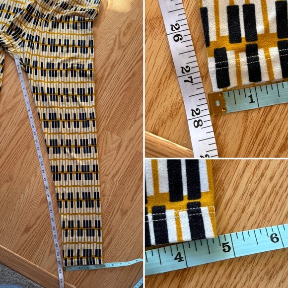 LuLaRoe Womens Leggings Size L XL Musical Piano Key Stretch Comfort Fit - Picture 5 of 10